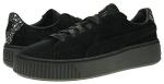 PUMA Women's Black Suede Platform Sneakers, Size 6.5