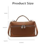 Trendy Brown Leather Crossbody Shoulder Bag