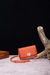 Orange Crocodile Crossbody Cell Phone Purse