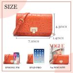 Orange Crocodile Crossbody Cell Phone Purse