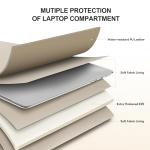 BOSTANTEN Women's Leather Laptop Tote Bag, Beige