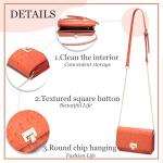 Orange Crocodile Crossbody Cell Phone Purse