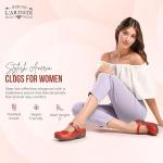 Hand-Painted Floral Leather Women's Mules with Buckle