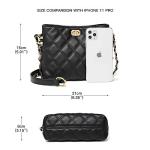 Stylish Lightweight Black Leather Crossbody Bag