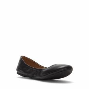 Lucky Brand Women's Black Leather Ballet Flats