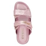 Guess Women's Light Pink Patent Logo Sandal
