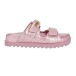 Guess Women's Light Pink Patent Logo Sandal