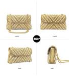 Sweetovo Gold Beaded Clutch Purse for Events