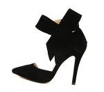 Z&L Women's Black Bow High Heel Pumps Size 8