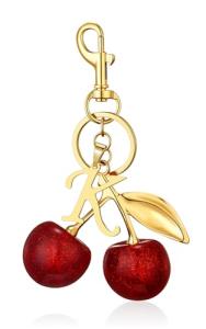 Personalized Cherry Keychain Charm for Bags