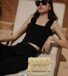 Sweetovo Gold Beaded Clutch Purse for Events