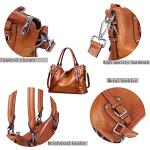 HESHE Leather Tote & Crossbody Bag in Sorrel