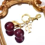 Personalized Cherry Keychain Charm for Bags
