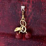 Personalized Cherry Keychain Charm for Bags