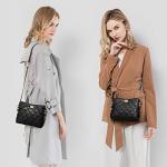 Stylish Lightweight Black Leather Crossbody Bag
