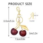 Personalized Cherry Keychain Charm for Bags