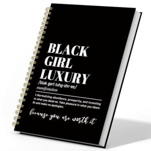 Luxury Black Girl Journal Notebook for Teens