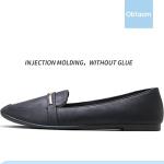 Obtaom Women's Faux Leather Ballet Flats - Black