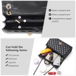 Trendy Black Quilted Leather Crossbody Bag