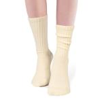 Cozyoffi Women’s Slouch Socks - 3 Pairs Off White