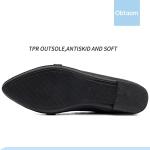 Obtaom Women's Faux Leather Ballet Flats - Black