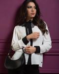 Chic Black Vegan Leather Shoulder Bag with Strap