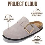 Genuine Leather Women’s Clogs with Memory Foam