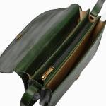 Elegant Green Leather Crossbody Bag for Women