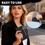 Black Leather Mini Makeup Bags Set for Travel