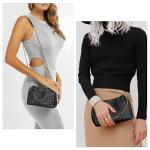 Trendy Black Vegan Leather Crossbody & Clutch Bag