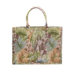 Leanoria Lily Flower Embroidered Luxury Tote Bag