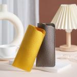 K Luxury Yellow Leather Eyeglass Case Pouch