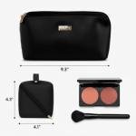 Elegant Black Large Travel Makeup Bag for Women