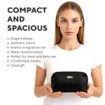 Elegant Black Large Travel Makeup Bag for Women