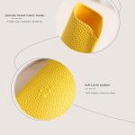 K Luxury Yellow Leather Eyeglass Case Pouch