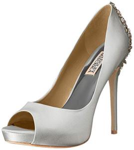 Badgley Mischka Kiara White Platform Pumps, 8.5