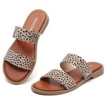 Tilocow Women's Comfortable Rivet-Decorated Flat Sandals