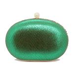 Elegant Green Rhinestone Clutch Bag for Weddings