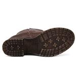 GLOBALWIN Women's Brown Quilted Knee-High Boots