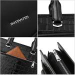 BOSTANTEN Women's Genuine Leather Laptop Tote Bag