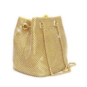 Sparkling Rhinestone Evening Bucket Bag for Parties