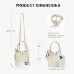 BOSTANTEN Vegan Leather Mini Crossbody Bag Beige