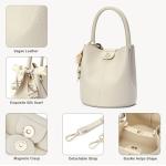 BOSTANTEN Vegan Leather Mini Crossbody Bag Beige