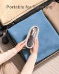 Clear Leather Travel Makeup Brush Holder Bag