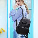 FANDARE Women's Leather Waterproof Fashion Backpack