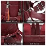 FANDARE Women's Leather Waterproof Fashion Backpack