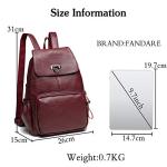 FANDARE Women's Leather Waterproof Fashion Backpack