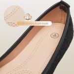 Black Ballet Flats with Bow for Women