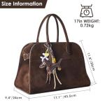 Kurava Luxury Faux Suede Leather Tote Bag
