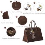 Kurava Luxury Faux Suede Leather Tote Bag